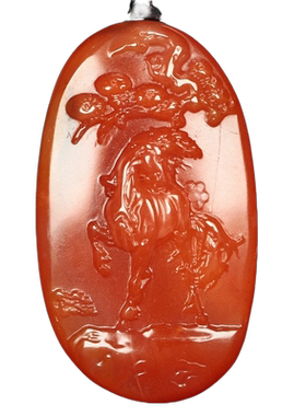 墨雨轩男女南红玛瑙原石雕刻