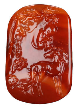 墨雨轩男女南红玛瑙原石雕刻