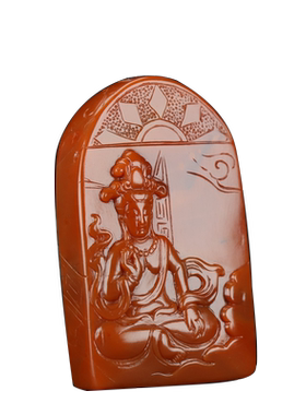 原石观音大师作品凉山南红玛瑙