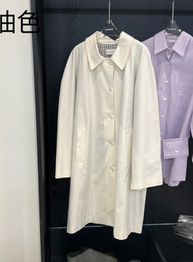 韩国东大门RIVEROOM 2026春季新款气质翻领系扣风衣外套