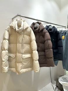 韩国东大门woodsage2025冬季新款纯色简约百搭气质中长款羽绒服