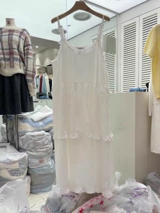 韩国东大门peppersalt 26ss 甜美蕾丝拼接吊带连衣裙