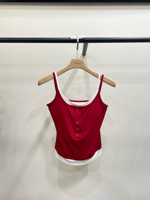 2026年新款时尚百搭假两件吊带背心