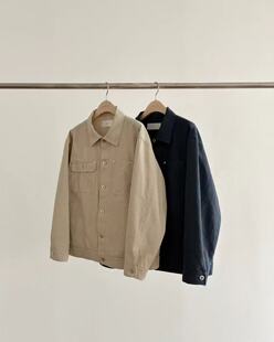 韩国东大门代购ounce2026春季新款纯色翻领单排扣长袖风衣外套