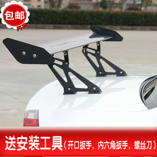 汽车尾翼 三厢免打孔双层铝合金尾翼 定风翼 跑车翼|msdalam kategori kereta/artikel/Fitting/Refit, bahagian-bahagian auto, Empennage/sayap Top - dari Buy2taobao.com untuk memberikan perkhidmatan ejen Taobao profesional membeli