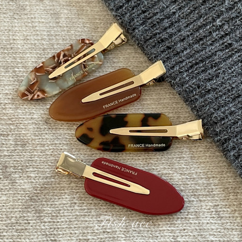 韩国叶片无痕边夹刘海碎发发夹