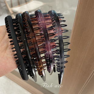 韩国进口BY正品 推高刘海高颅顶宽齿梳头箍百搭日常洗脸碎发发箍