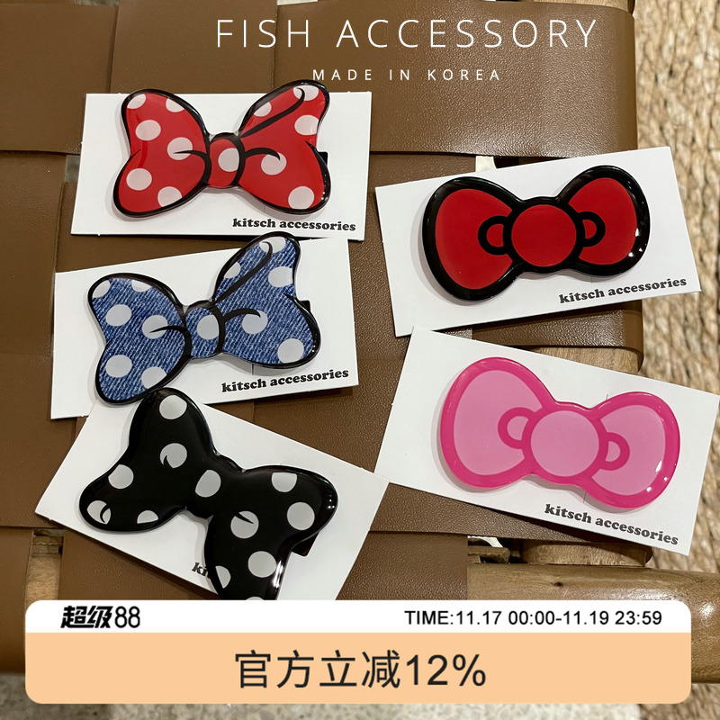 韩国超可爱嘟米妮蝴蝶结发夹