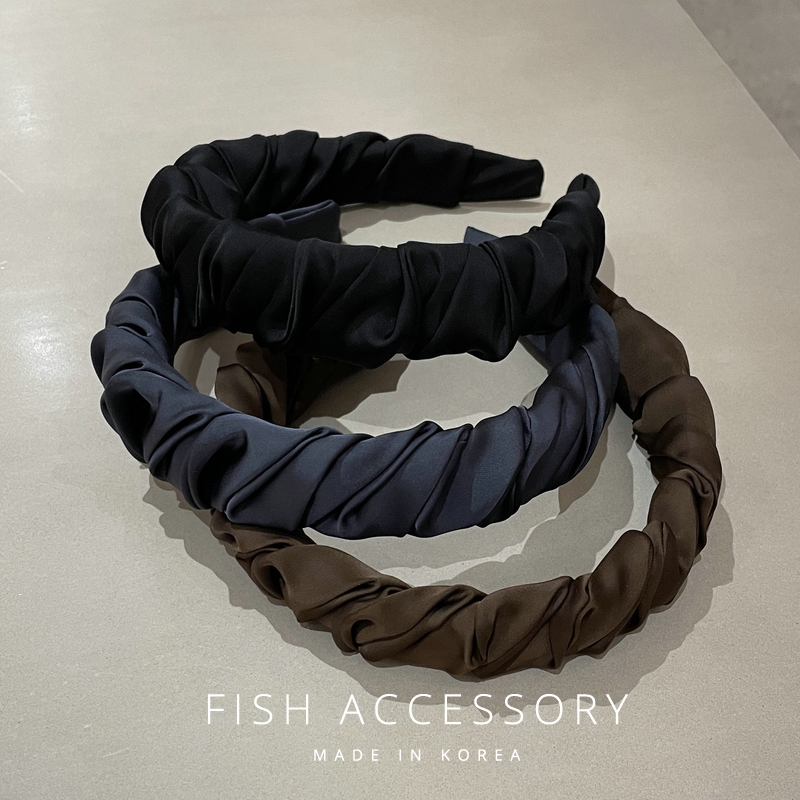 高级感气质褶皱宽边发箍