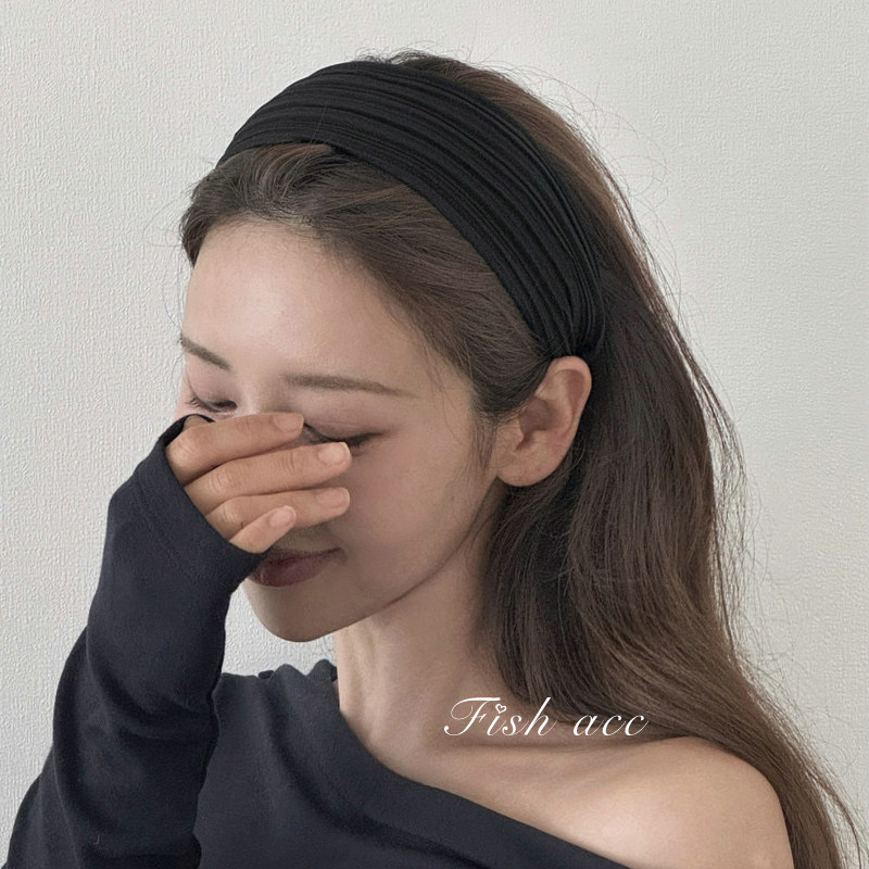 韩国进口宽版舒适自然高颅顶蓬松褶皱宽边发箍百搭气质慵懒感头箍,饰品/流行首饰/时尚饰品新,发饰,淘宝优惠券,粉丝福利购,淘宝优惠卷