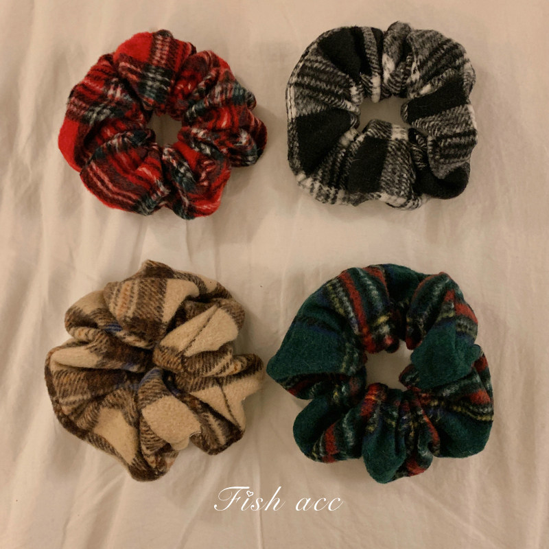 韩国进口秋冬英伦风格纹圣诞节日氛围格子肠圈发圈头花发饰,饰品/流行首饰/时尚饰品新,发饰,淘宝优惠券,粉丝福利购,淘宝优惠卷