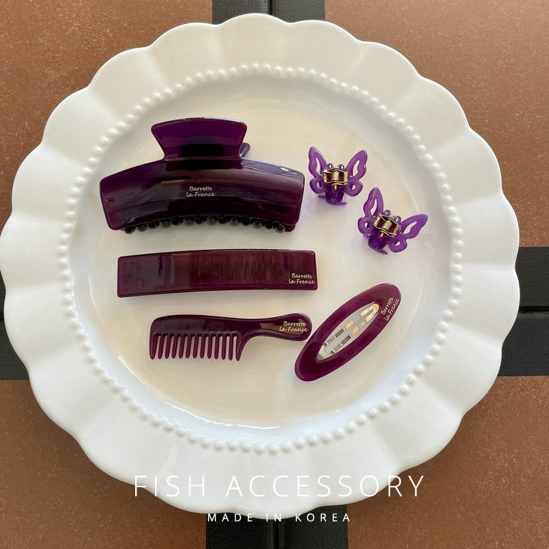 温柔酱紫色 韩国进口France金标葡萄紫边夹刘海夹侧边发夹发圈,饰品/流行首饰/时尚饰品新,发饰,淘宝优惠券,粉丝福利购,淘宝优惠卷