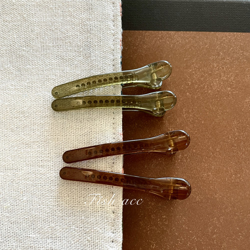 韩国简约纯色弧形鸭嘴夹刘海发夹