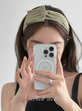 韩国进口复古风不对称中间打结发箍别致洋气小众宽边气质压发头箍