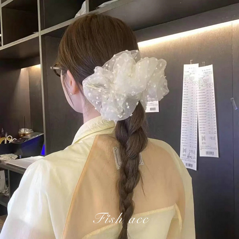 韩国热卖泡泡网纱点点大号发圈