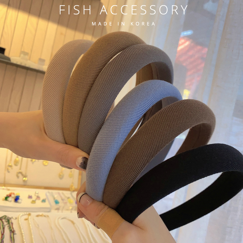 东大门秋冬莫兰迪色垫高海绵发箍