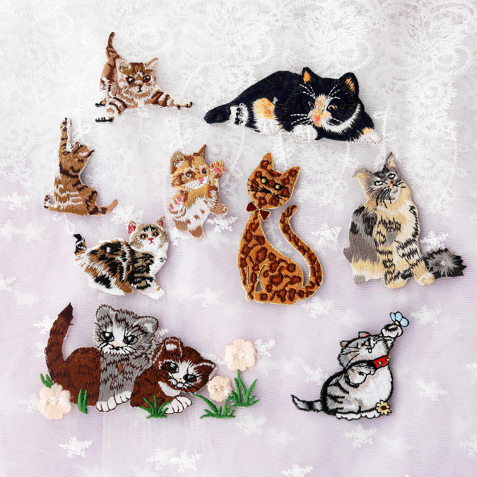日系精品可爱猫咪刺绣贴布diy手工猫窝冰箱装饰个性毛衣卫衣补丁,居家布艺,布贴,淘宝优惠券,粉丝福利购,淘宝优惠卷