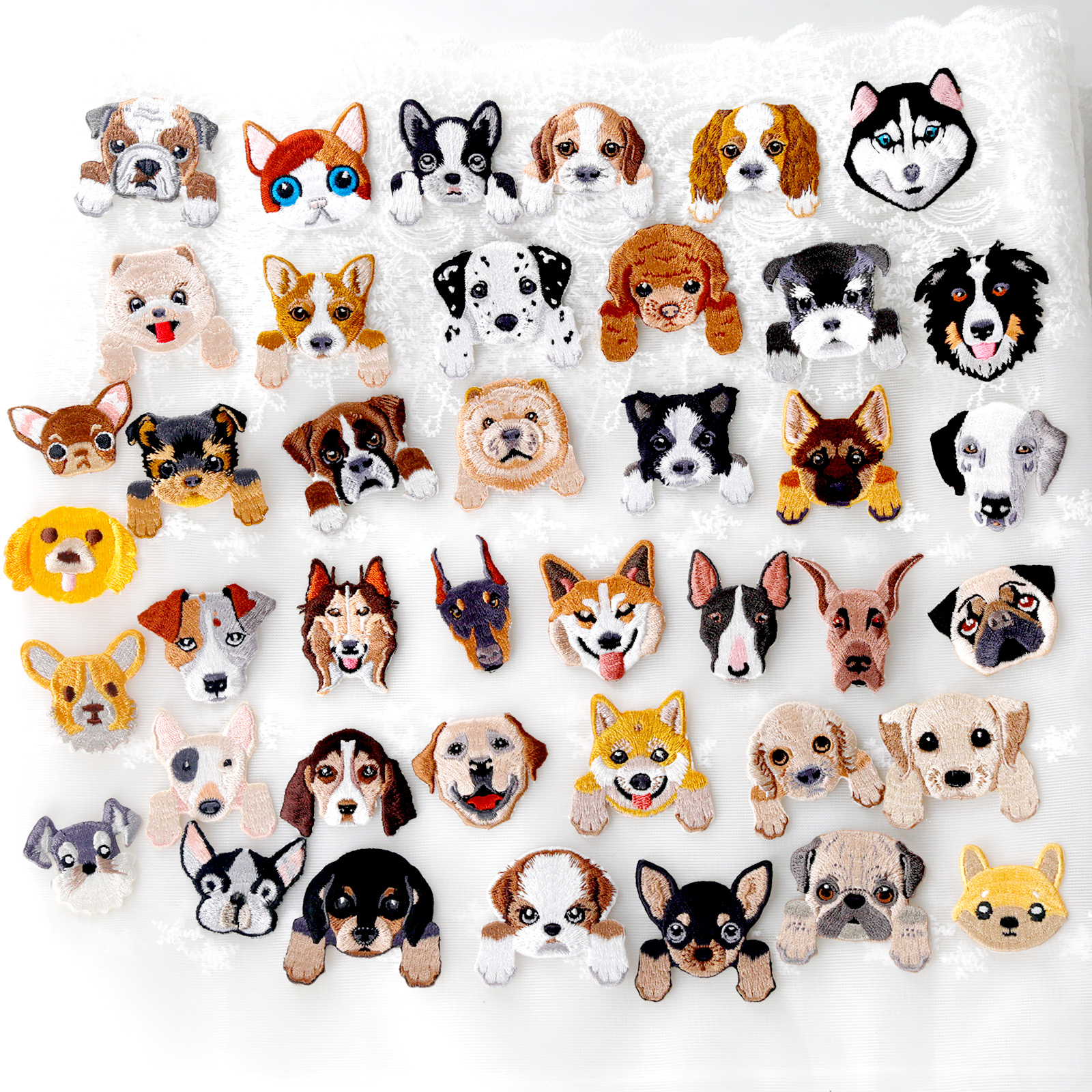 小狗刺绣布贴六一儿童节活动装饰