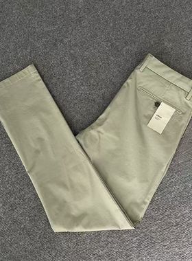 ku635九家新款男士夏季冰爽科技灰绿色薄款休闲裤