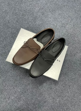 劲qxe017男士一脚蹬里外全皮豆豆鞋黑色咖色两个颜色