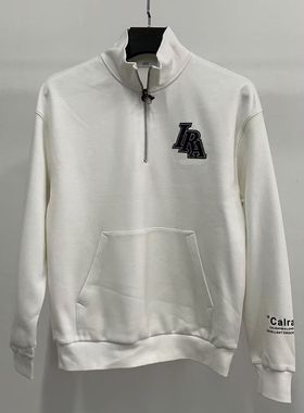 卡er拉fei尼吊牌价2170wy175男士秋冬季白色烫钻立领加绒卫衣