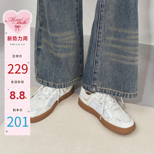 德训鞋 女夏百搭运动小白鞋 ins潮休闲平底板鞋 玛速主义2026年新款