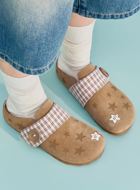 玛速主义2026年春季新款一脚蹬包头拖鞋懒人平底单鞋百搭休闲鞋女