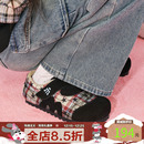 玛速主义2025新款魔术贴泡芙鞋平底圆头单鞋时尚百搭休闲鞋女冬季