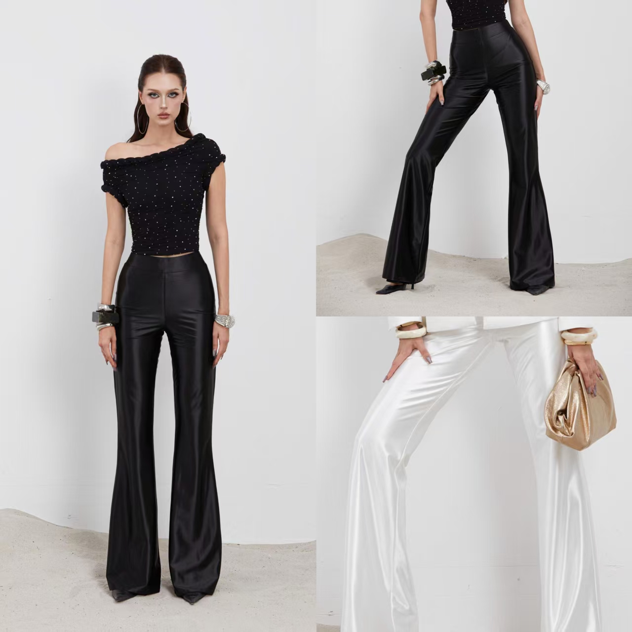 Mooris正品25SS女上衣裤子黑色白色御姐女神气质设计师