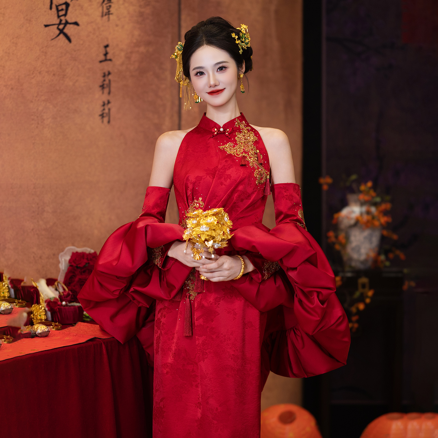 订婚礼服新娘结婚中式晨袍女出门