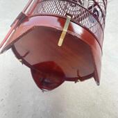 36广东底画眉鸟笼清远笼大号脱底笼广式 中高档老竹鸟笼四喜广笼