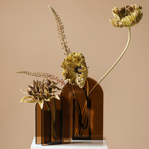 极简玻璃桌面网红个性花器