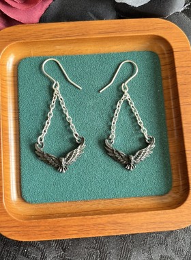 Alchemy Gothic E478 A牌哥特朋克暗黑系可爱风ins风黑鸦长款耳环