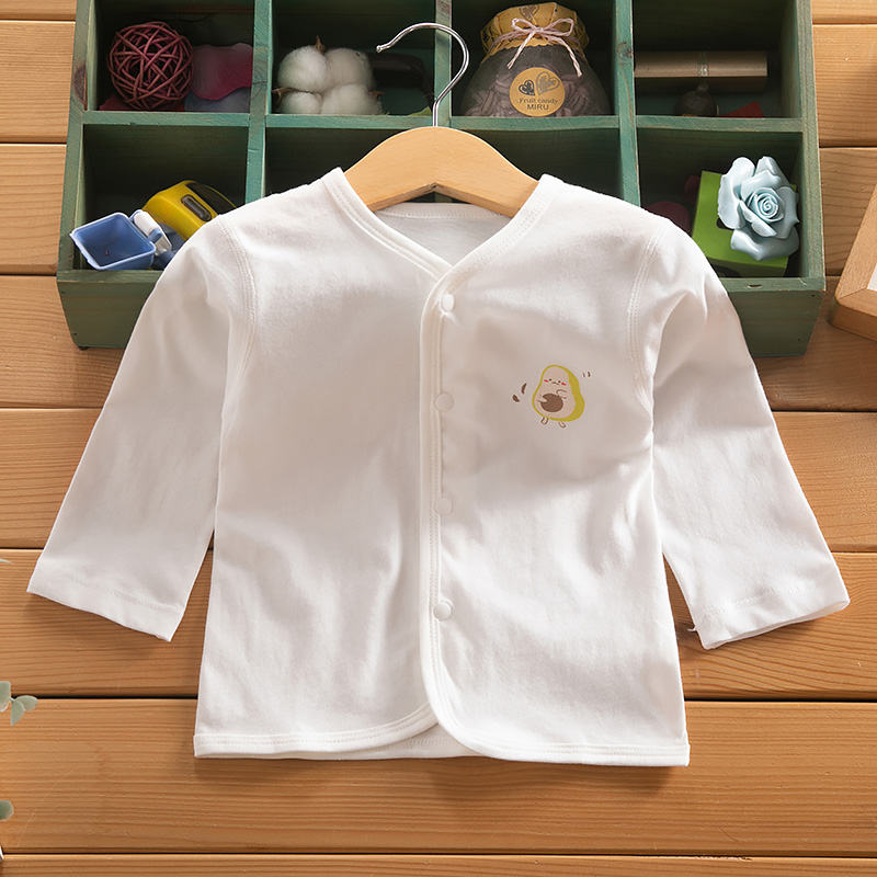 夏季新款宝宝长袖开衫上衣男女童婴儿内衣t恤全棉家居服春秋衣薄