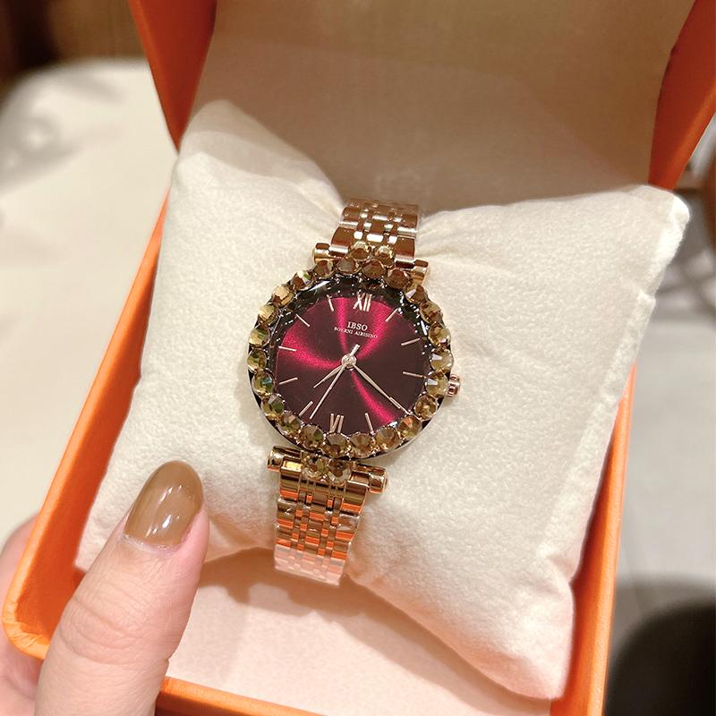 手表IBSO2025新款高颜值女表镶钻