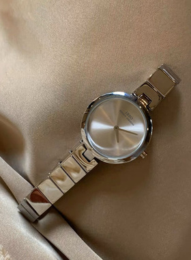 IBSO爱彼思诺新款圆盘中古小银表简约轻奢小众高级钢带手表女表