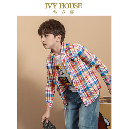 IVYHOUSE常春藤彩格长袖衬衫