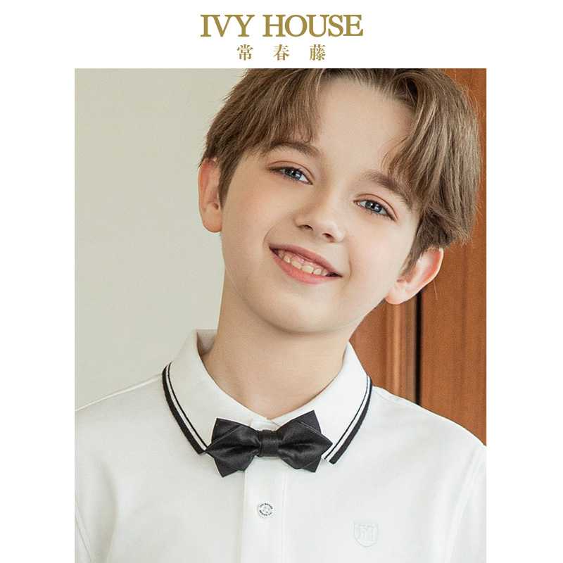 IVY HOUSE常春藤儿童装男童领饰秋季款 双层尖角领结配饰学
