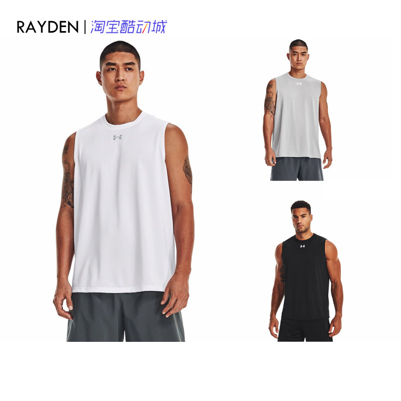 运动健身速干背心无袖安德玛男