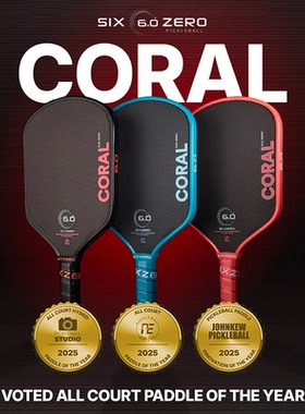 Six Zero Coral匹克球拍专业碳纤维匹克球拍板pickleball比赛球拍