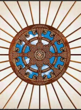 FJ0782牛群羊群草原牧场3d立体大型壁画开阔空间高原雪山风景墙纸