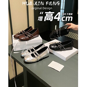 花信风内增高蝴蝶结玛丽珍单鞋