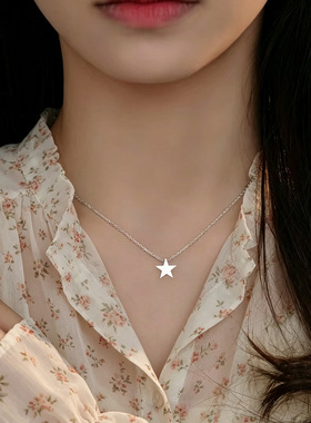 五角星项链女轻奢ins小众设计感锁骨链高级感百搭简约不掉色颈链