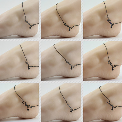 女日韩版简约十二星座脚链