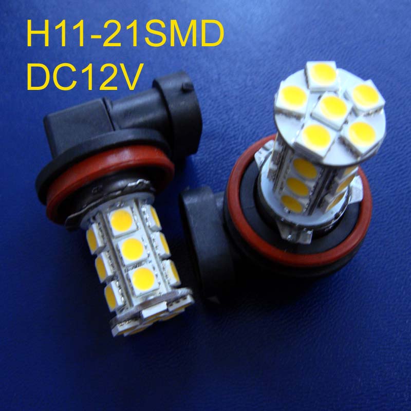 高品质 5050三芯片 AC/DC12V 4W H8 H11 LED汽车灯泡雾灯近光灯