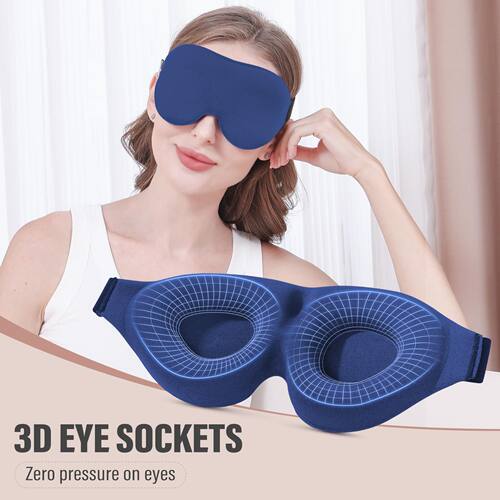 3D Sleep Mask Light Blocking Breathable No Eye Pressure