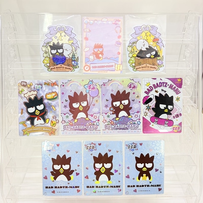 三丽鸥卡片BADBADTZ-MARU酷企鹅卡牌黑鸡小卡自选卡宝