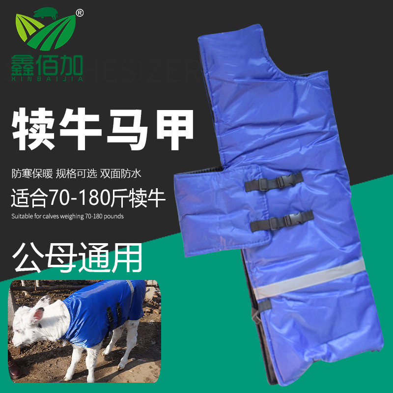 加大加厚防水犊牛马甲 小牛保暖马甲牛犊衣服 防雨防风犊牛外套