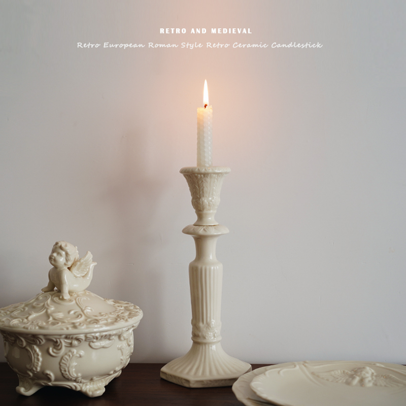 出口欧式复古浮雕巴洛克风烛台