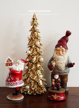 树脂北欧复古圣诞树摆件